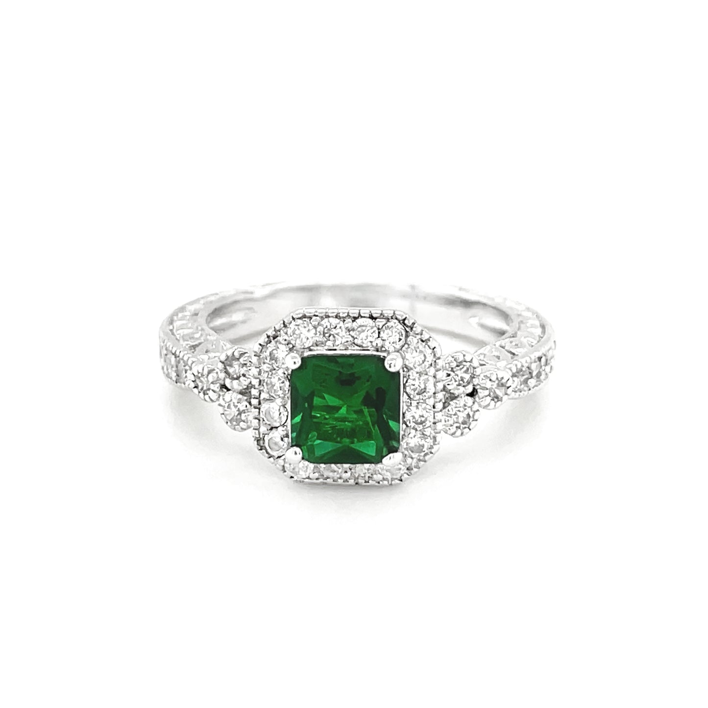BMR24970 - Princess Cut Halo - Engagemet Ring