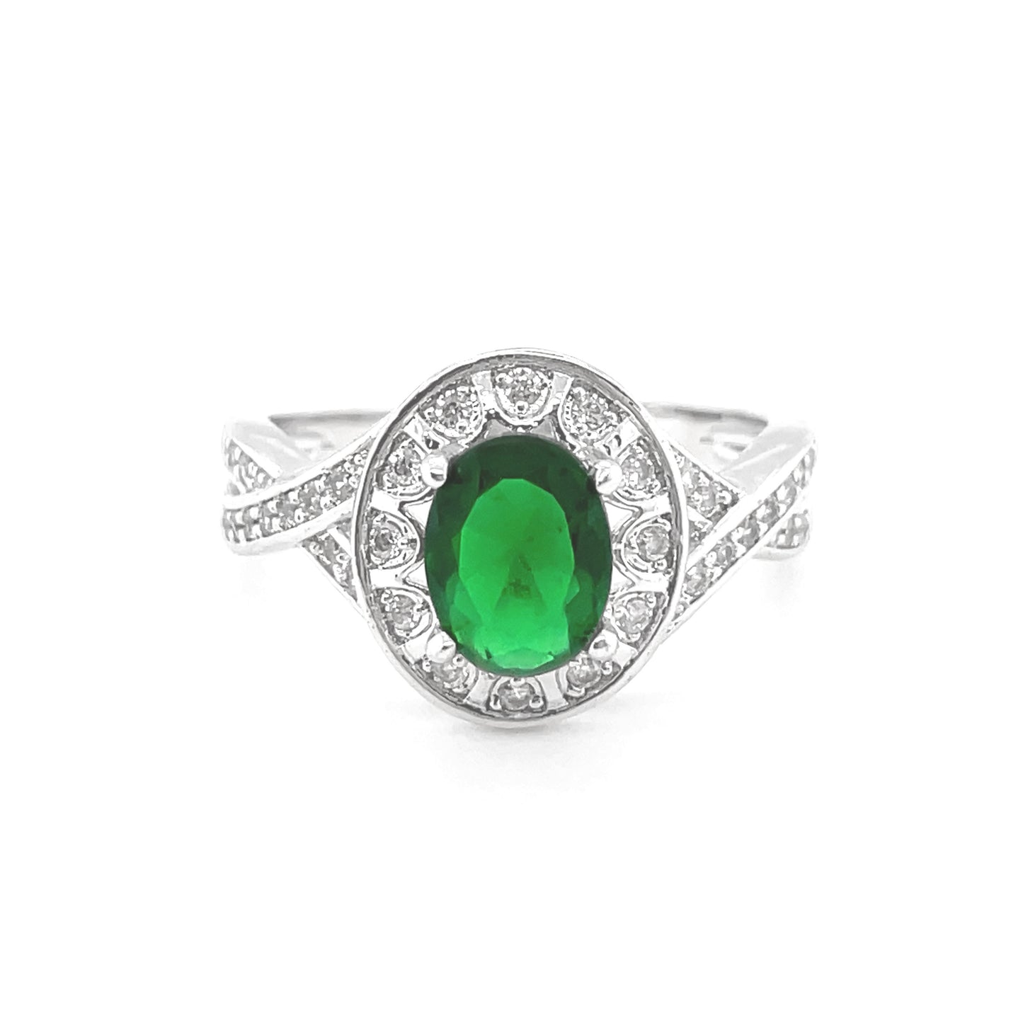 BMR25300 - Oval Cut Woven Band - Engagemet Ring