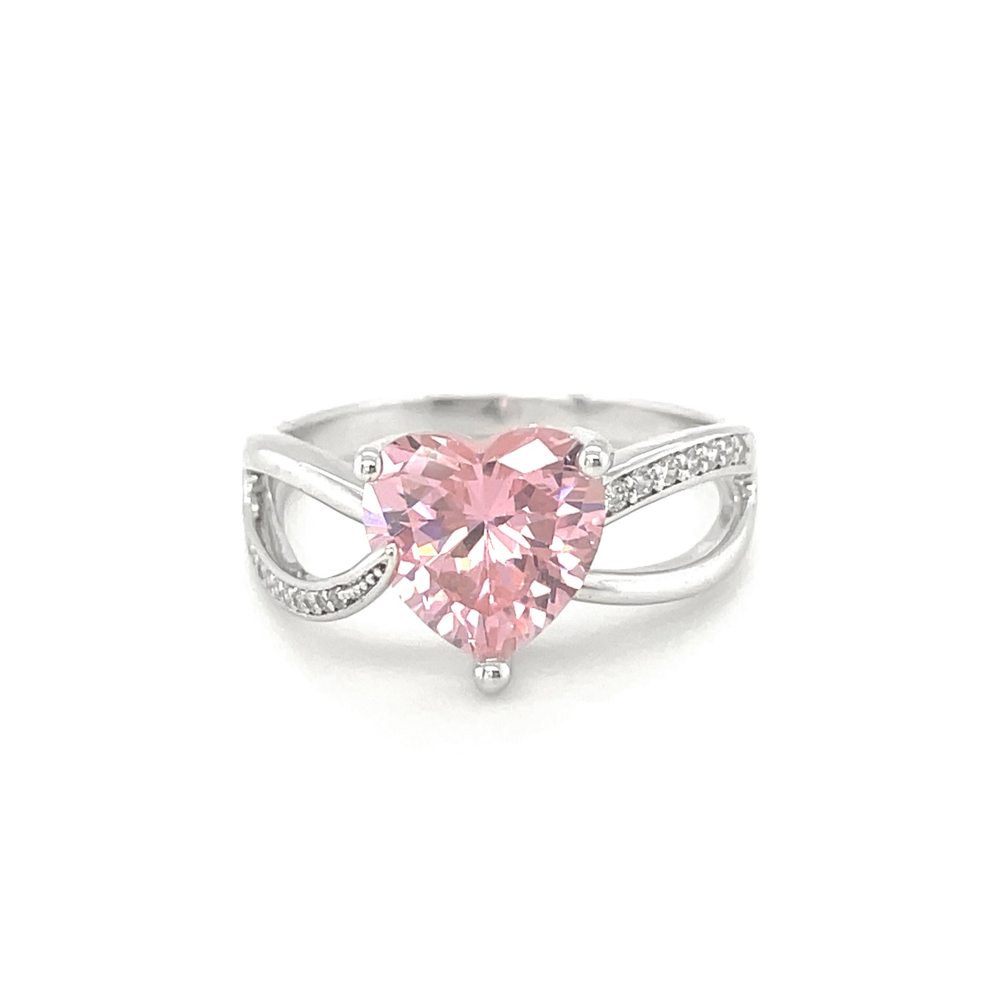 BMR33757PK - Heart Woven Band - Engagemet Ring