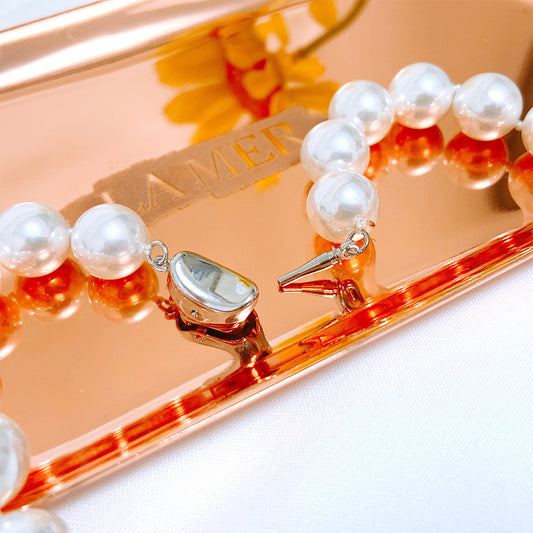 BMN60292 - Shell Pearl Necklace - Statement Necklace