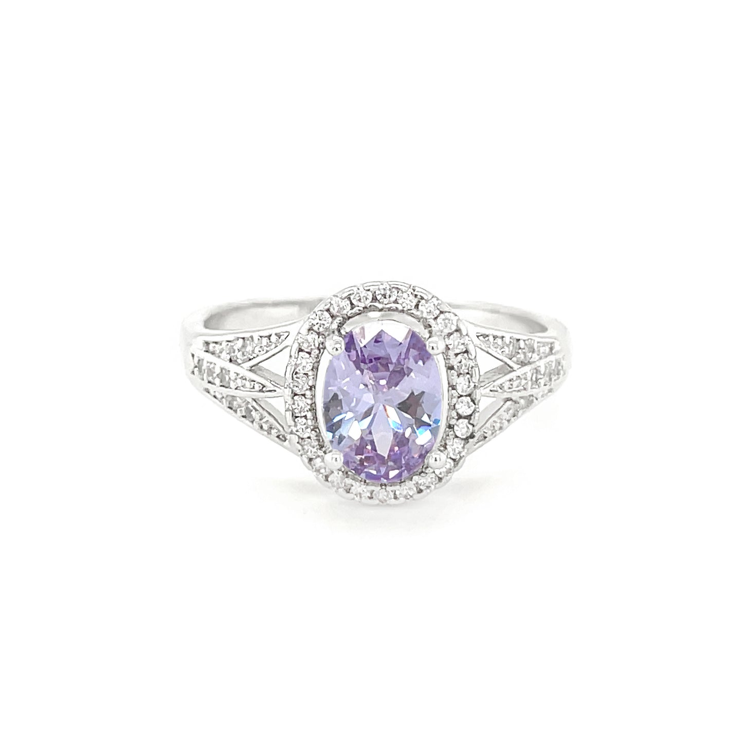 BMR84081 - Oval Cut Halo Flower - Engagemet Ring