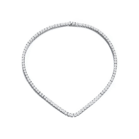 BMN5315 - Grace Shines CZ Simple Necklace - Tennis Necklace