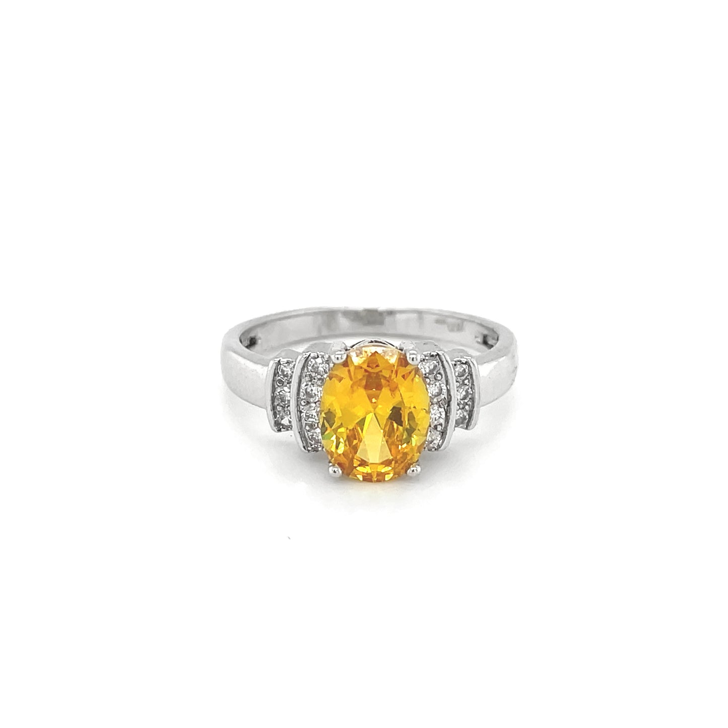 BMR25008YL - Oval Cut Triple Contrast - Engagemet Ring