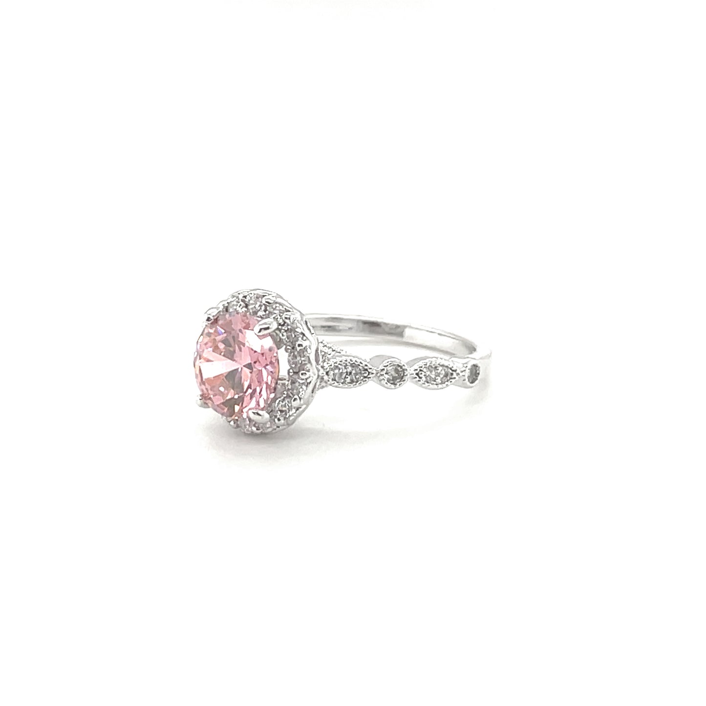 BMR24762PK - Round Cut Halo - Engagemet Ring