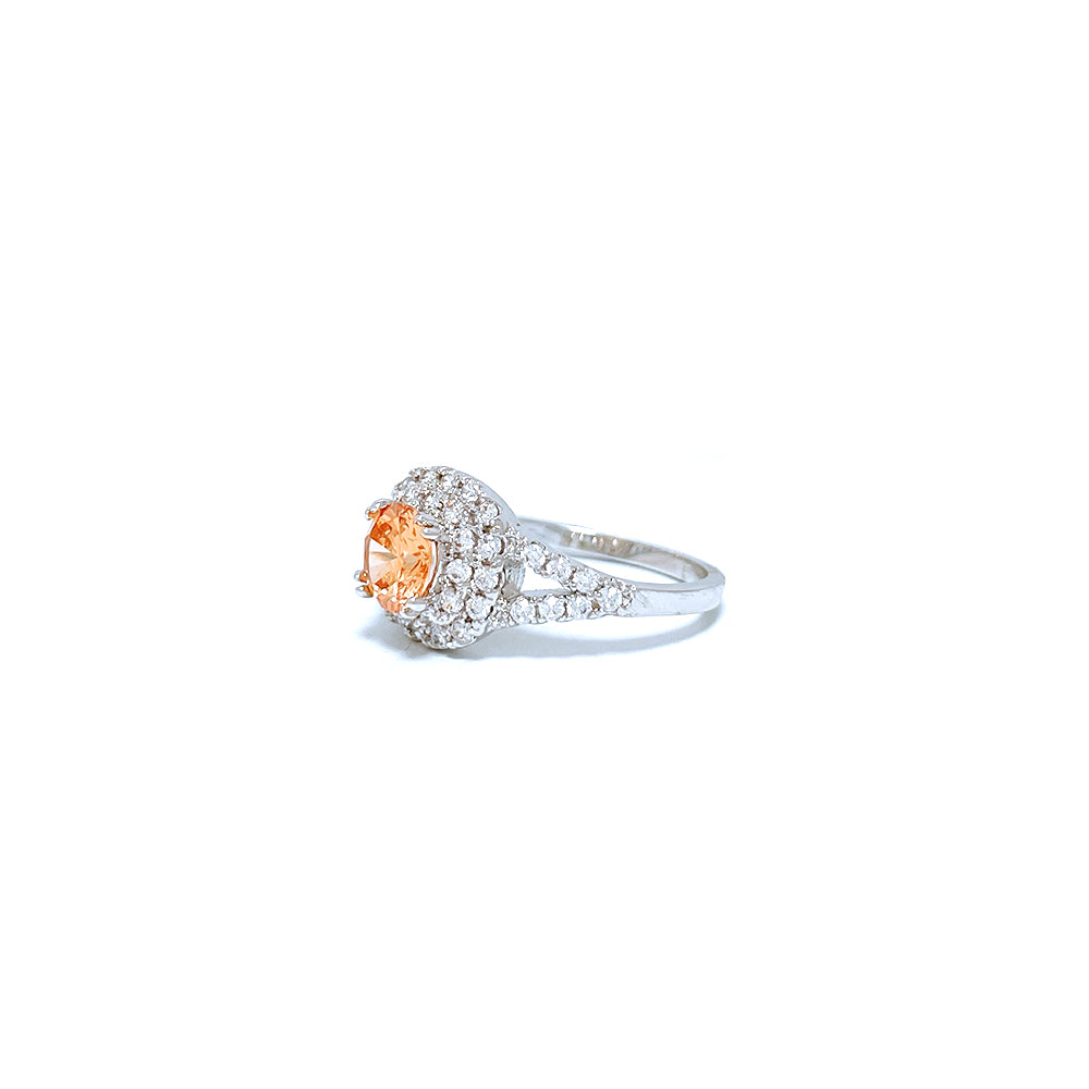 BMR25079 - Round Cut Deluxe Double Halo - Engagemet Ring