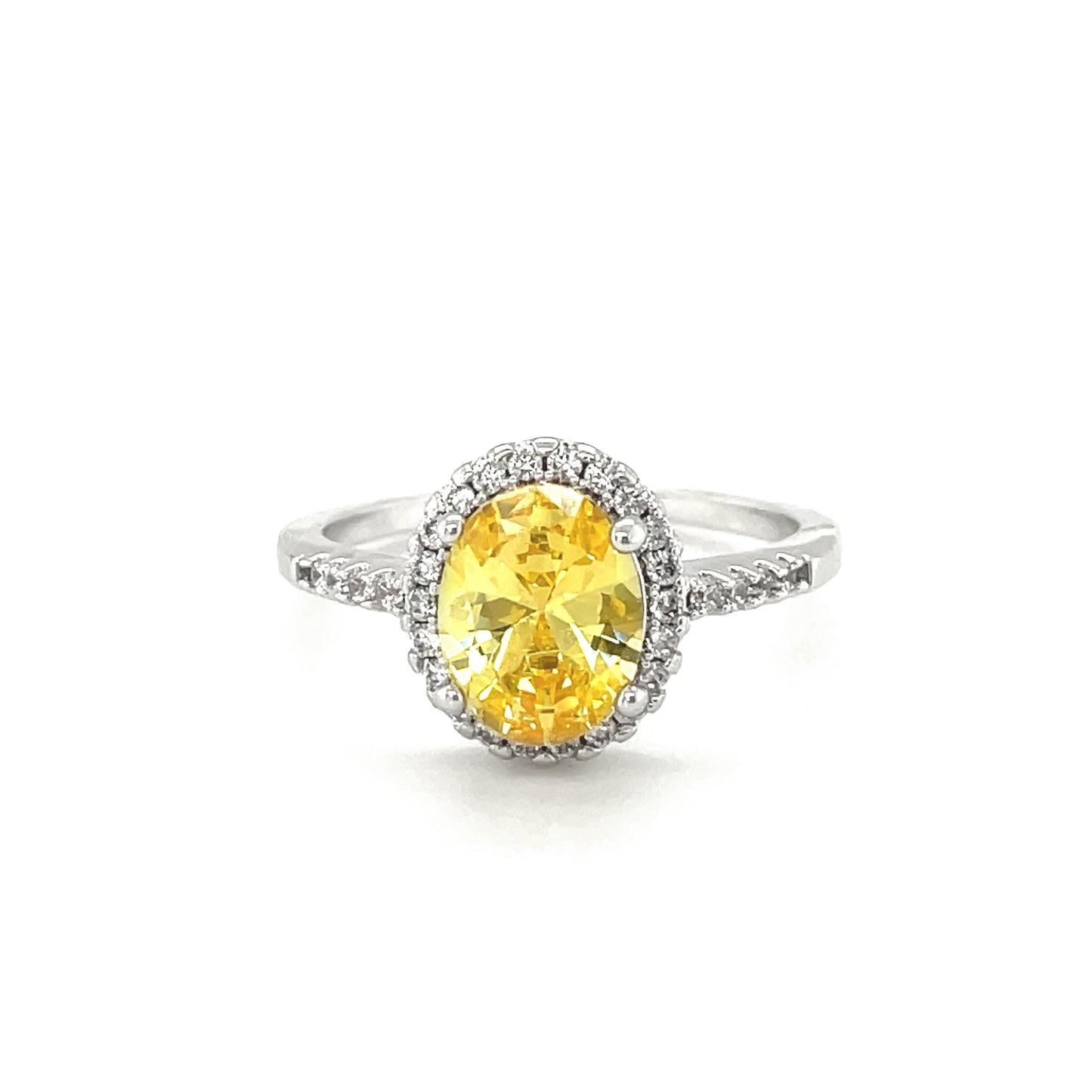 BMR25080YL - Oval Cut Halo - Engagemet Ring
