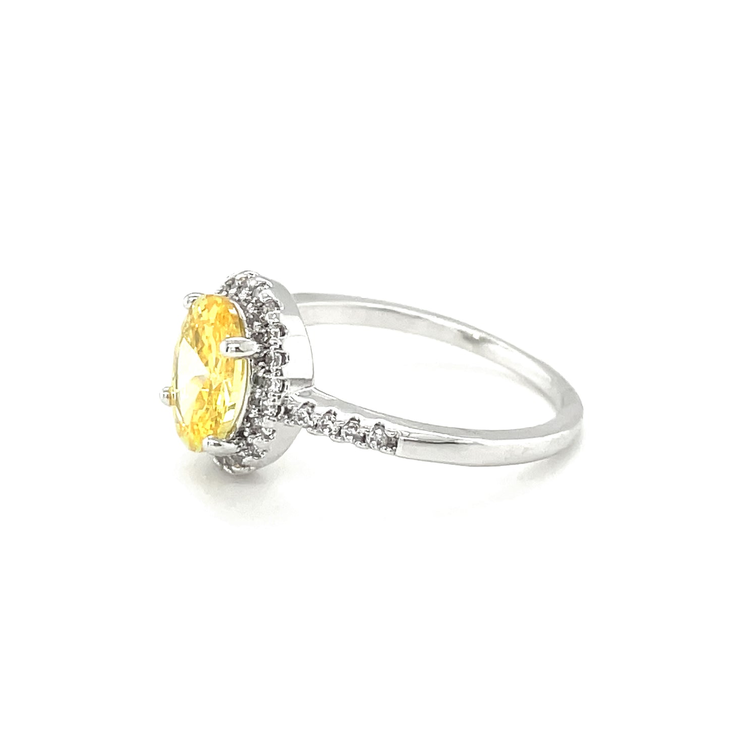 BMR25080YL - Oval Cut Halo - Engagemet Ring