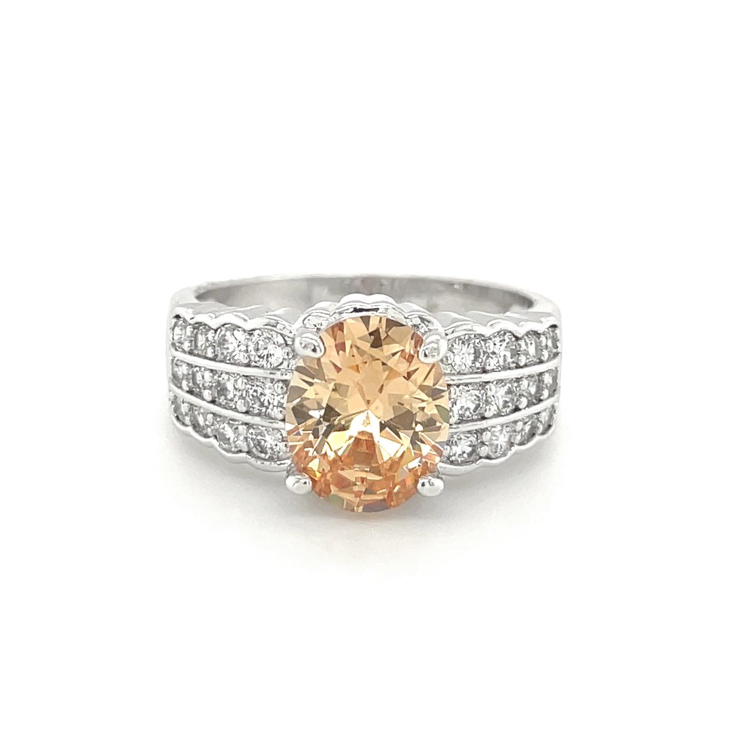 BMR25273CP - Oval Cut Solitaire Stone - Engagemet Ring