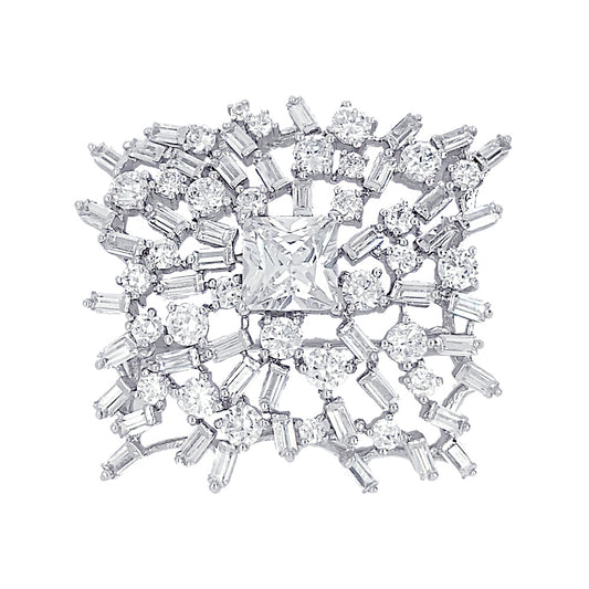 BMC37004 - Sparkle Square Cz - Brooch