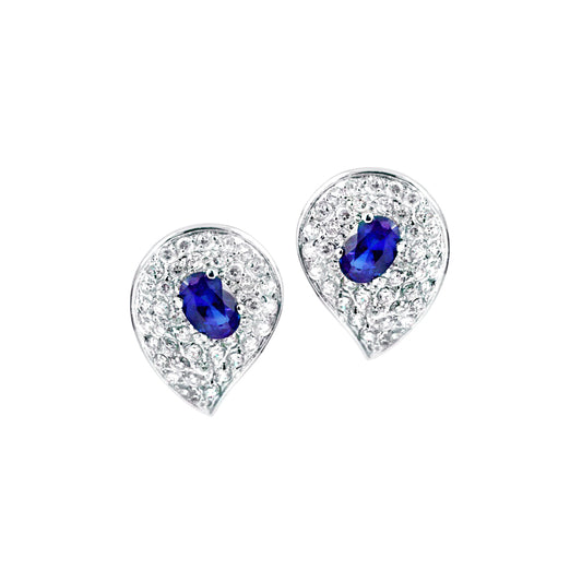 BME5664 - Fancy Imitation Ruby Pave Stud Earrings - Stud Earrings