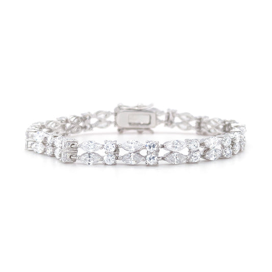 BMB5702 - Double Marquise Side-By-Side Bracelet - Bracelet