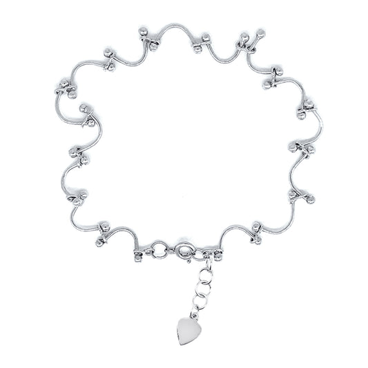 BMA60013 - Interlocking Heart Flower - Anklet