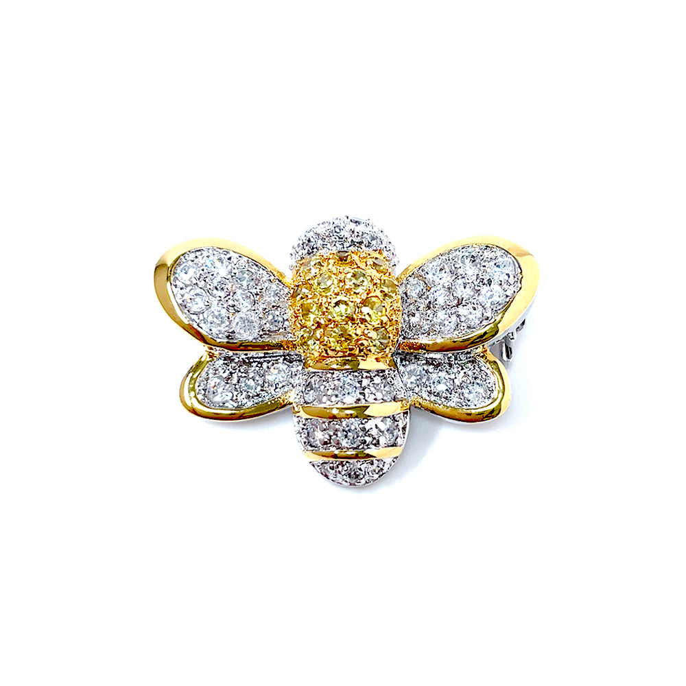 BMC60227 - Secret Garden Two Tone Bumble Bee - Brooch