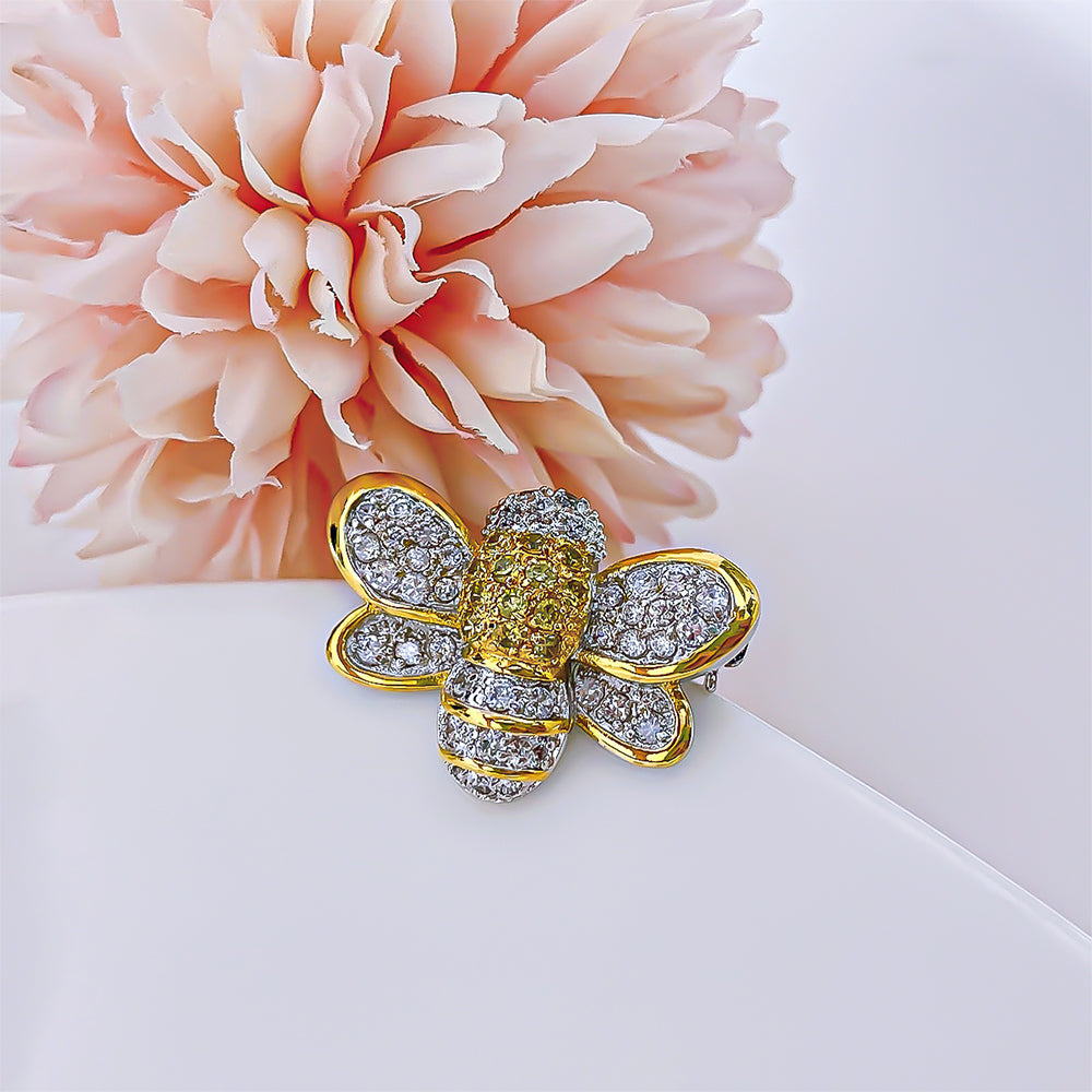 BMC60227 - Secret Garden Two Tone Bumble Bee - Brooch