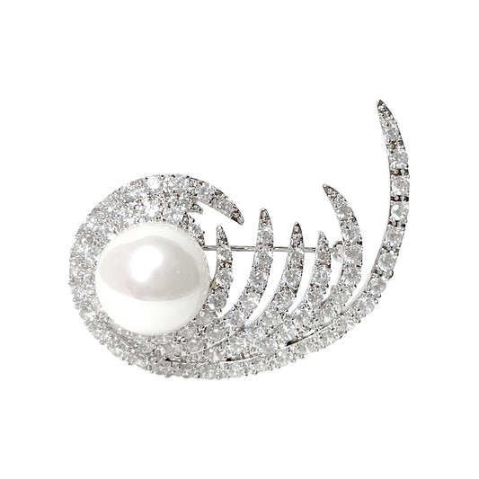 BMC60235 - ムーンパール - ブローチ