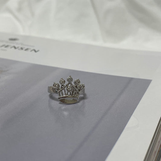 SR63142 - Crown Toe Ring - Delicate Ring
