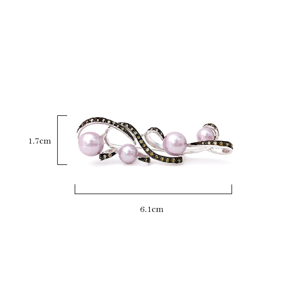 BMC80046 - Antique Purple Shell Pearl - Brooch