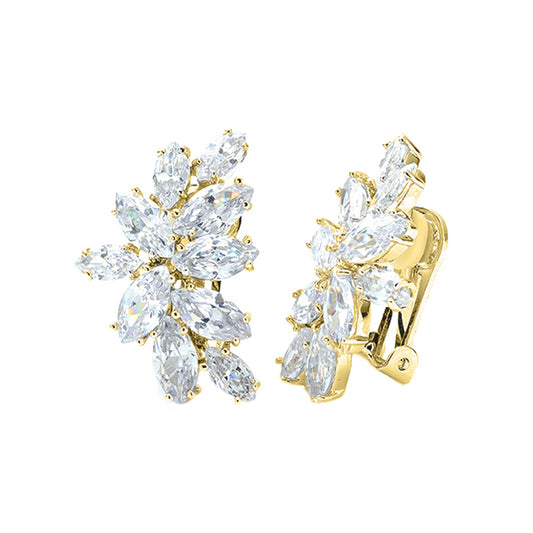 BME80610 - Brilliant Marquise Cut Earring - Clip On Earrings