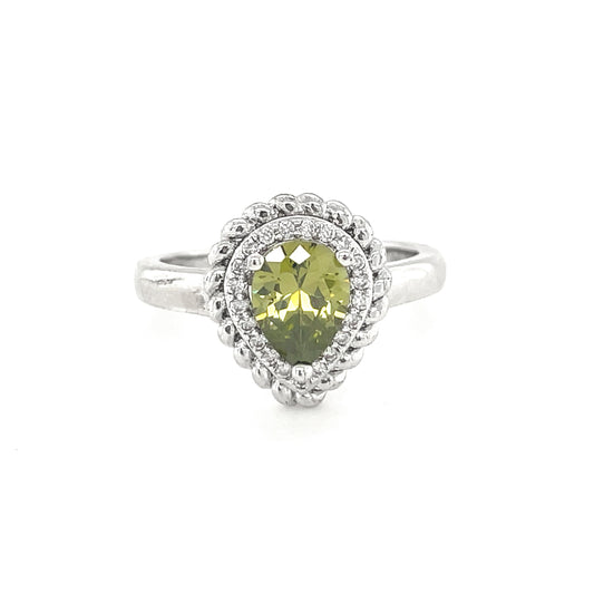 BMR83991OL - Pear Shape Deluxe Double Halo - Engagemet Ring