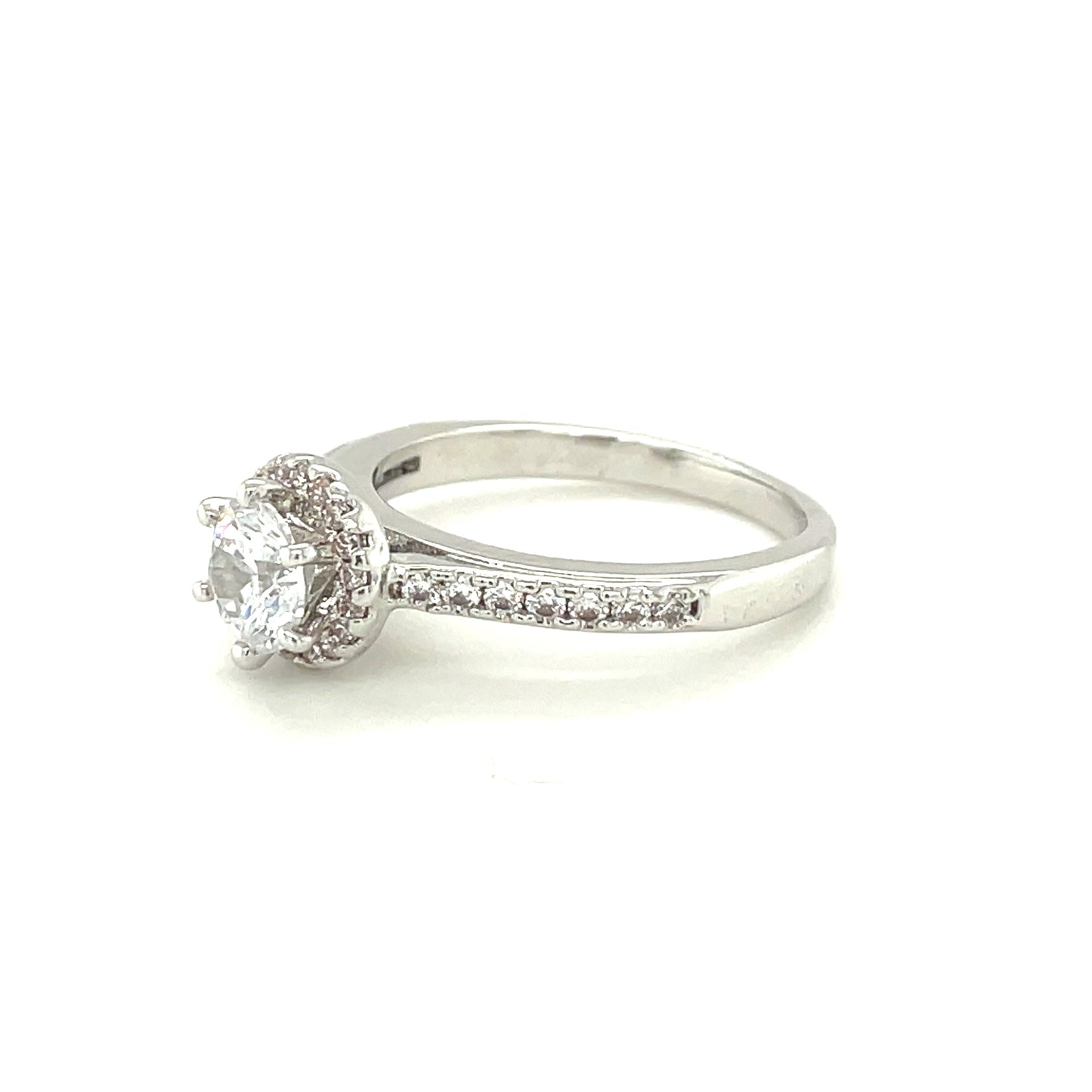 BMR84104WH - Round Cut Halo - Engagemet Ring
