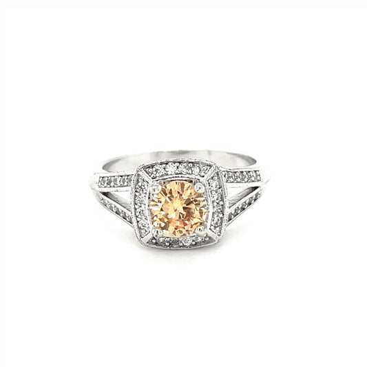 BMR84259CP - Round Cut Halo - Engagemet Ring