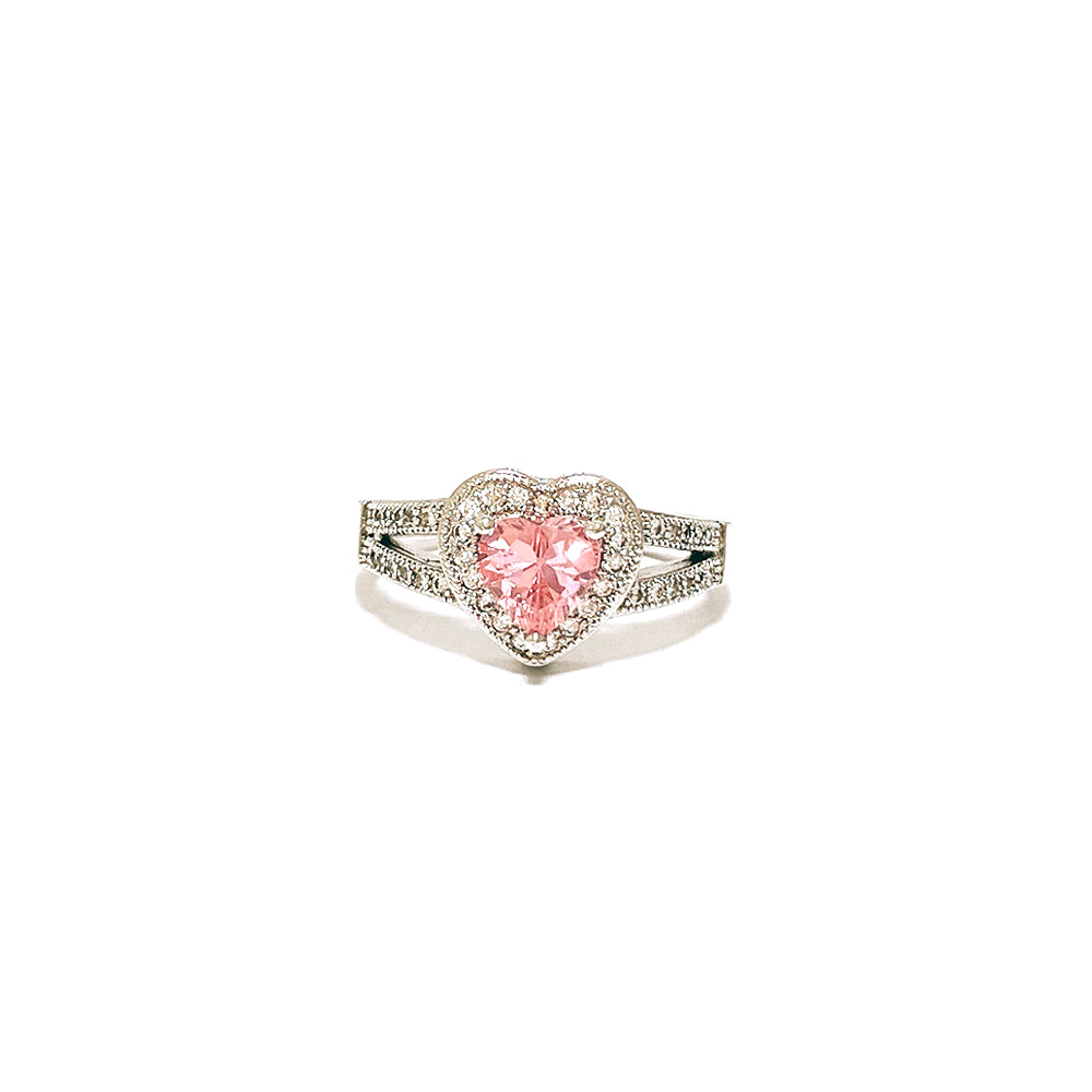 BMR84640PK - Heart Halo - Engagemet Ring