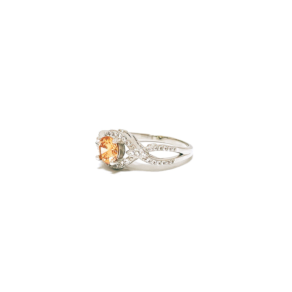 BMR84725CP - Round Cut Woven Band - Engagemet Ring