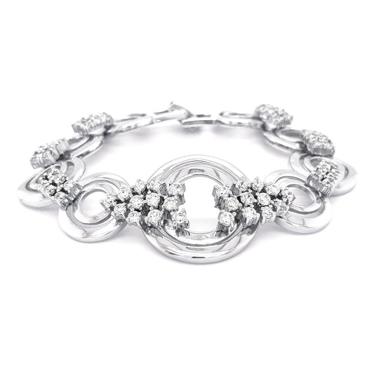 BMB90006 - Modern Luxury Italian Style Faux Diamond - Bracelet