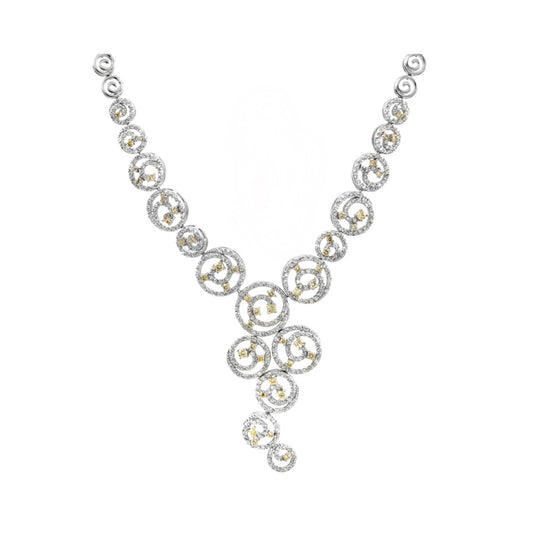 BMN90034 - Fancy Swirl Y - Statement Necklace