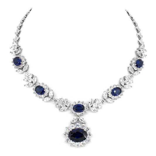 BMN200089 - Baroque Tree CZ Gem - Statement Necklace