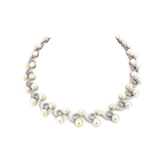 BMN98186 - Shell Pearl Necklace - Statement Necklace
