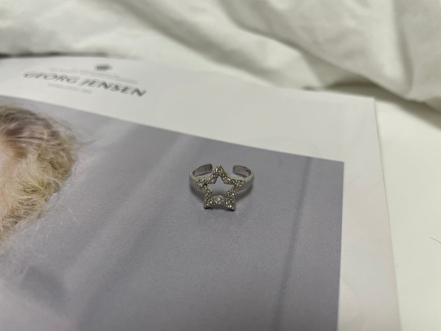 SR63508 - Pave Star - Delicate Ring