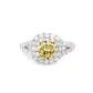 BMR25079 - Round Cut Deluxe Double Halo - Engagemet Ring