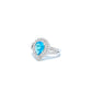 BMR33795AQ - Pear Shape Deluxe Double Halo - Engagemet Ring