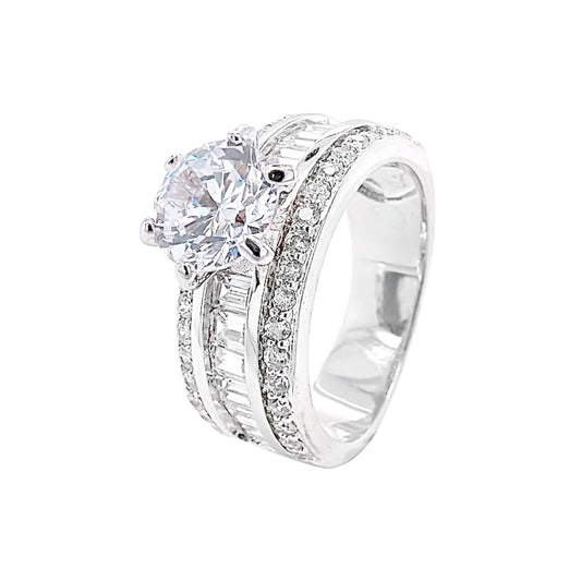 BMR11990OL - 梨形光環 - 訂婚戒指