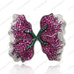 SC28220RC-Luxury Women  Micro Pave  5A CZ 925 Sterling Silver Simulated  Ruby butterfly  Brooch  Cubic Zirconia Jewelry For Wedding and Party  Event ,  Jewelry  for Women and Men