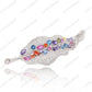 SC28208WH-Luxury  Micro Pave  925 Sterling Silver Multi color  leaf Brooch  Cubic Zirconia Jewelry For Wedding and Party  , Animal Jewelry  for Women and Men