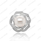 SC28311WP-Lustrous Blossom | Pearl Floral 925 Silver Handcrafted Brooch (Unisex)