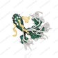 SC28299GR-Emerald Koi | Green Goldfish 925 Silver Handcrafted Brooch (Unisex)