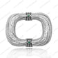 SC28144WH- Luxury   925 Sterling Silver Vintage geometric brooch  Cubic Zirconia Jewelry For Wedding and Party  Event ,  Jewelry  for Women and Men