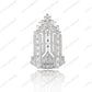 SC28254WH-  Luxury 5A CZ   925 Sterling Silver  Fancy vintage  Brooch  Cubic Zirconia Jewelry For Wedding and Party . Women and Men