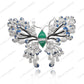 SC28250BL-Unique Luxury  925 Sterling Silver Simulated Gem butterfly Brooch Cubic Zirconia Jewelry For Wedding and Party  ,  Jewelry  for Women and Men