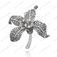 SC28246WH- Low-Key Luxury Women  Micro Pave  925 Sterling Silver flower Brooch  Cubic Zirconia Jewelry For Wedding and Party  Event ,  Jewelry  for Women and Men