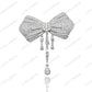 SC28248WH- Luxury  925 Sterling Silver  Fancy 5A CZ Bow  Brooch  Cubic Zirconia Jewelry For Wedding and Party . Women and Men