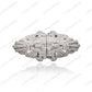 SC28305WH- Luminous Elegance | Full Pavé 925 Silver Handcrafted Brooch (Unisex)