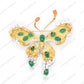 SC28101-Luxury  Micro Pave  925 Sterling Silver Golden  Butterfly Brooch  Cubic Zirconia Jewelry For Wedding and Party  , Animal Jewelry  for Women and Men