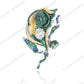 SC28309GR- Emerald Whisper | Green Gem Leaf 925 Silver Handcrafted Brooch (Unisex)