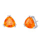 BME221936 -  Funky Cubic Zirconia Triangle Trillion Cut Solitaire Earrings - Stud Earrings