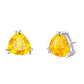 BME221936 -  Funky Cubic Zirconia Triangle Trillion Cut Solitaire Earrings - Stud Earrings