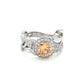 BMR25269CP - Round Cut Halo Flower  - Engagemet Ring